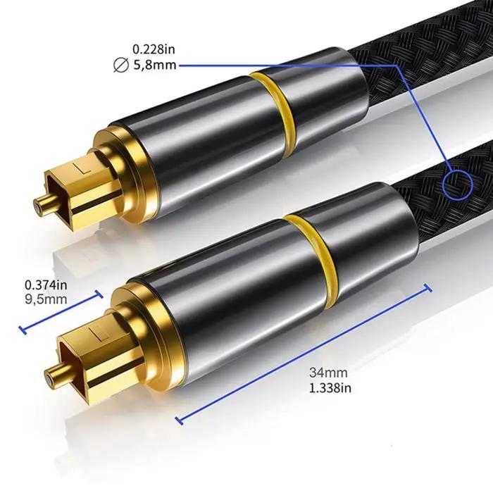Câble audio optique, cordon à fibre optique SPDIF
