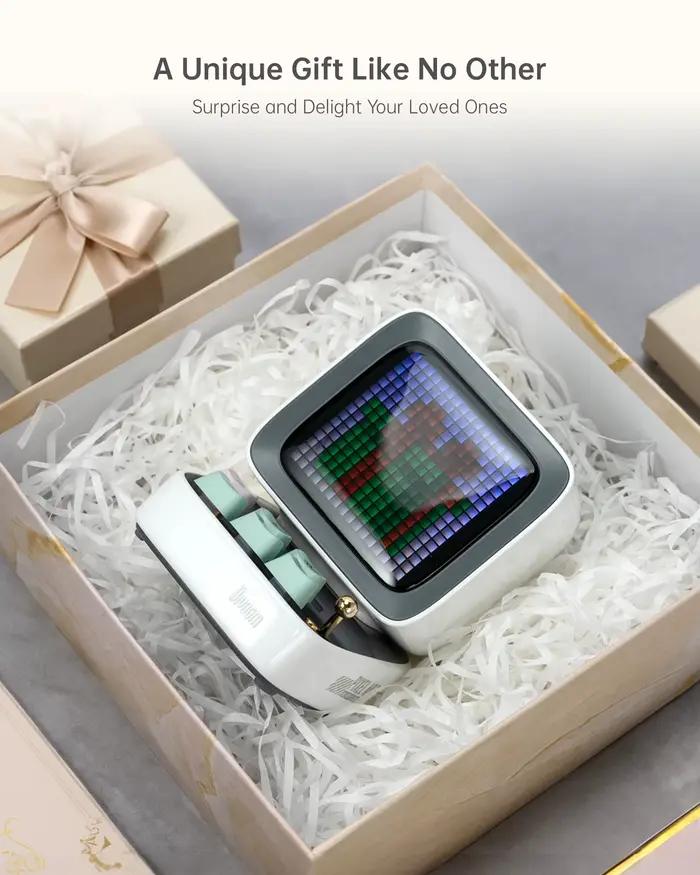 Divoom Ditoo-Pro haut-parleur Mini rétro Pixel Art Bluetooth réveil Portable bricolage panneau d'affichage LED cadeau mignon Vintage ssi 자