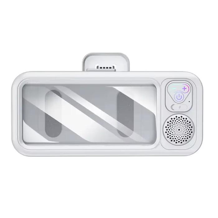 Enceinte Bluetooth étanche pour salle de bain avec support de téléphone tactile intégré