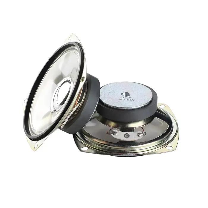 2 pièces 3 pouces 78MM 8 Ohm 5W haut-parleur carré milieu de gamme Film Transparent étanche pour la diffusion vocale