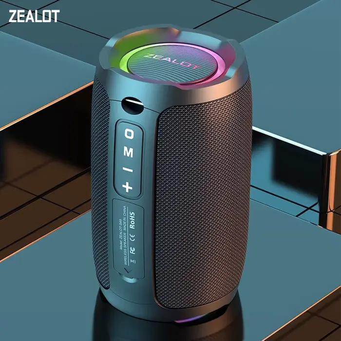 Zealot-s49 Enceinte Bluetooth Portable 20W Son Puissant Amplification des Basses Double Appairage TF TWS USB IPX7