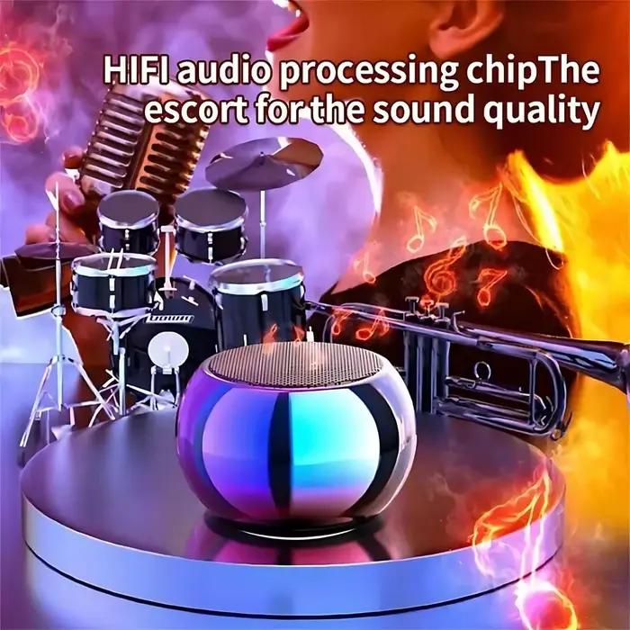 Avec éclairage rvb Mini haut-parleur Bluetooth magnétique 2-en-1 boîte de son sans fil créatif haut son caisson de basses Portable