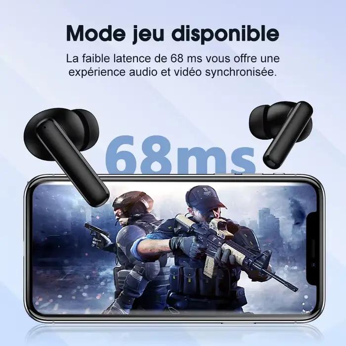 QCY T13 ANC écouteurs sans fil Bluetooth 5.3 suppression Active du bruit casque 4 micros ENC