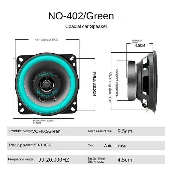 Haut-parleurs coaxiaux pour voiture de 4 à 6,5 pouces en plusieurs couleurs pour une qualité sonore supérieure et une expérience musicale immersive en voiture occasions spéciales
