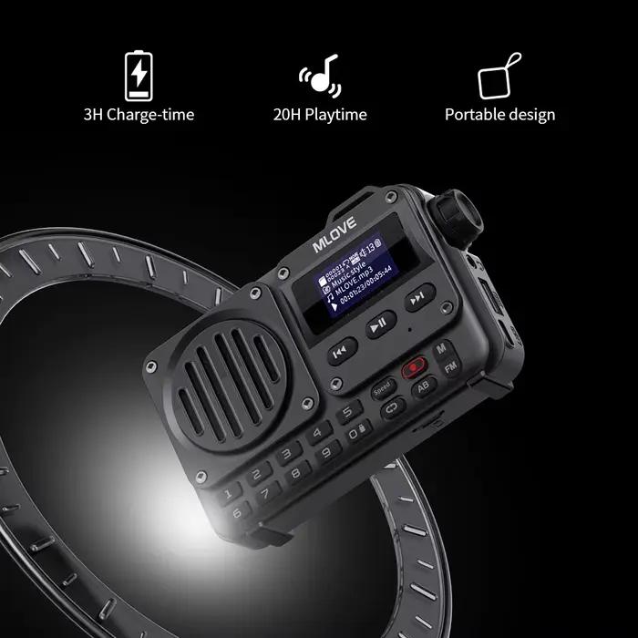 Haut-parleur Bluetooth MLOVE BV800 Portable avec Radio FM, Ecran LCD, Entrée AUX, Disque USB, Carte TF, Lecteur MP3 Occasions Extérieures et Intérieures