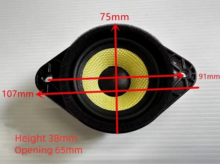 Haut-parleur de médium GHXAMP haut de gamme 3 pouces pour voiture avec cône en fibre de verre tissée et aimant en