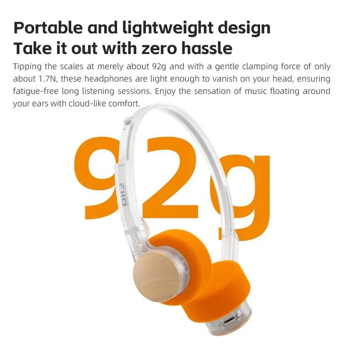 Casque Bluetooth FIIO EH11 supra-auriculaire haute résolution LDAC 30 heures batterie design rétro léger double appareil égaliseur application