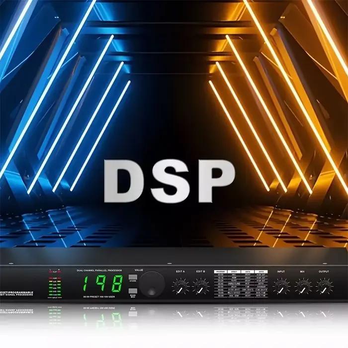 Processeur audio hybride professionnel numérique de réverbération et d'écho