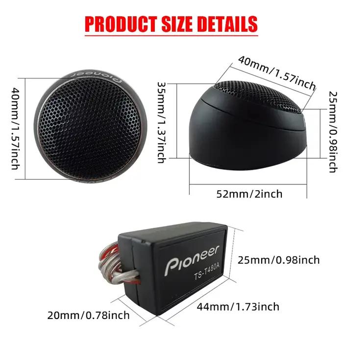 1 paire 300W haut-parleurs stéréo de voiture musique