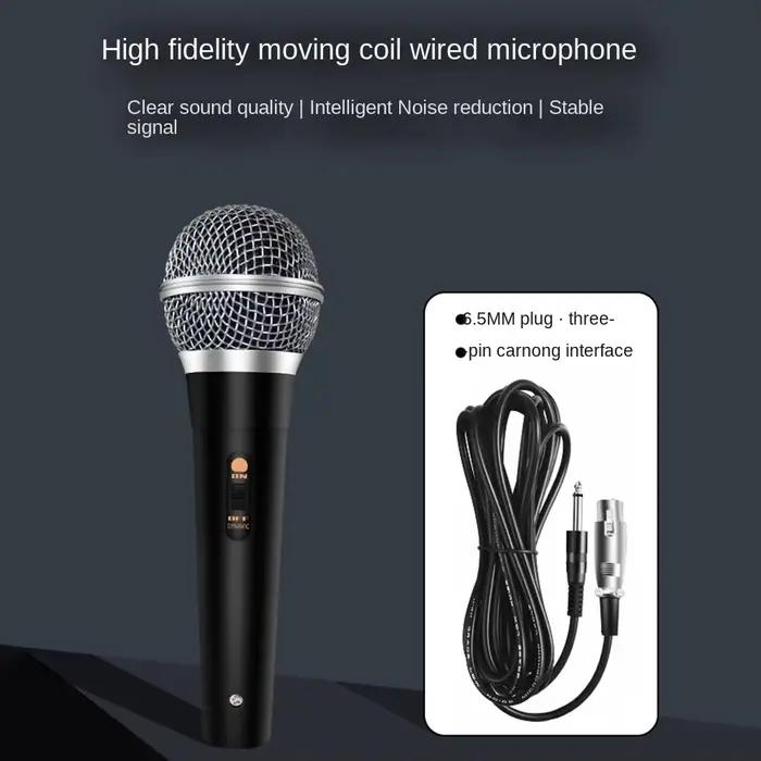 Microphone de karaoké dynamique filaire professionnel