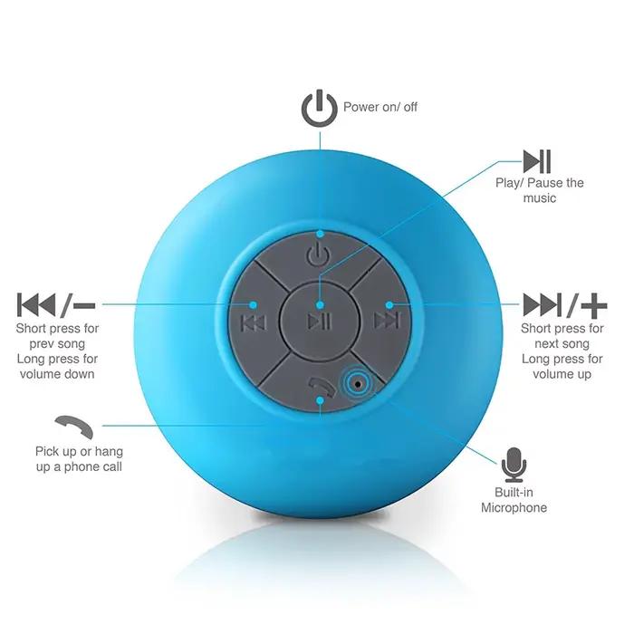 Haut-parleur Bluetooth sans fil étanche pour douche et salle de bain