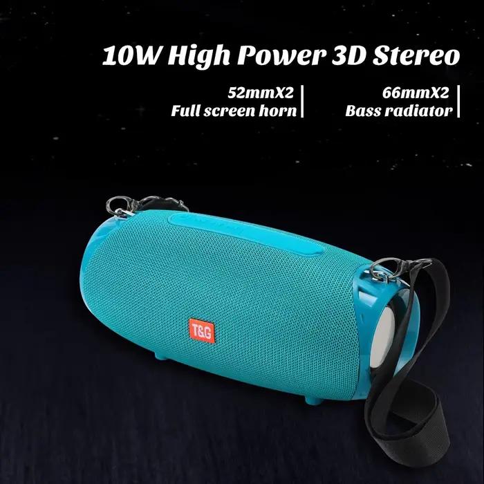 Caisson De basses Caixa De Som haut-parleur Bluetooth boîte De son Portable musique sans fil Woofer basse ordinateur PC TV Radio FM 10W puissant grand