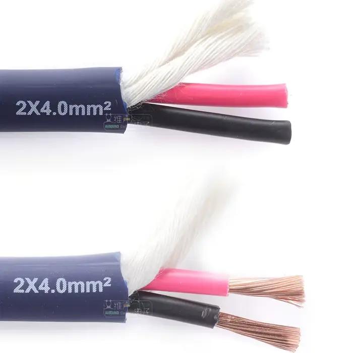 Câble de haut-parleur professionnel 13/17/18AWG haute fidélité faible bruit pour sonorisation scène DJ subwoofer 1-20m gris violet bleu