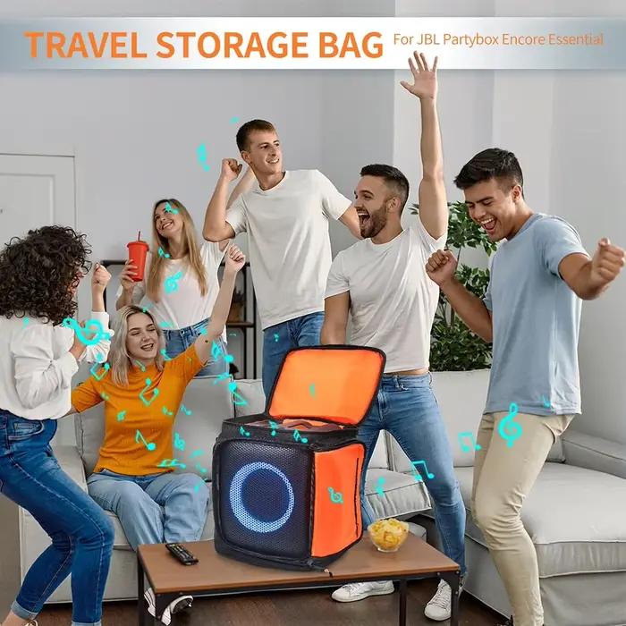 Sac de rangement pour haut-parleur portable compatible Bluetooth pour JBL PartyBox Encore Essential multifonctionnel à offrir pour occasions spéciales
