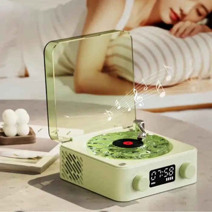 Enceinte Bluetooth Vintage Portable à Bruit Blanc, Lecteur de Musique Multifonctionnel avec Modes Sonores Apaisants et Lumière RGB pour Maison Occasions Spéciales