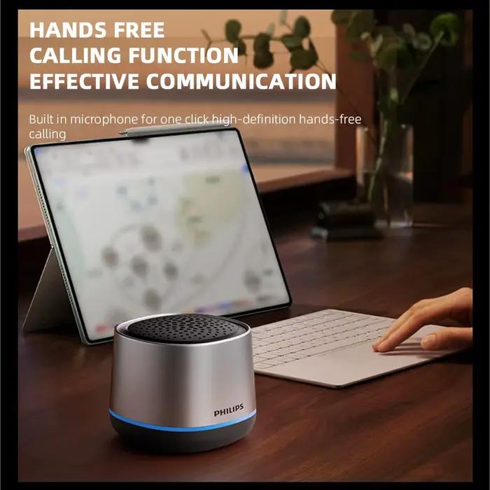 Philips TAS1009 haut-parleur sans fil de bureau Portable BT5.3 son puissant 1200MAh autonomie de la batterie caisson de basses rvb pour le Camping en plein air