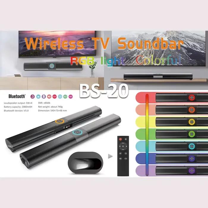 Barre de son sans fil Bluetooth avec subwoofer pour TV