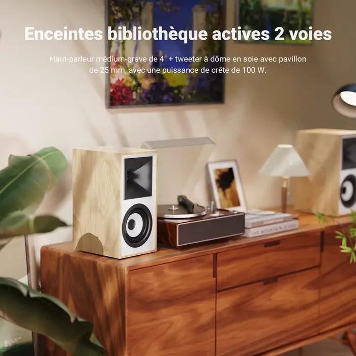 AIYIMA S4000 Enceinte de studio 40WX2 Bluetooth 5.0 avec entrée RCA/XLR équilibrée