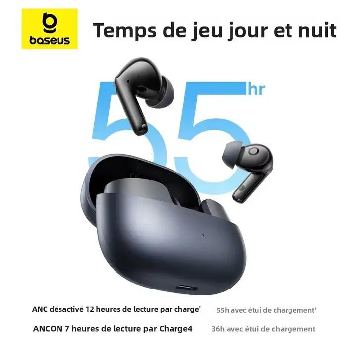Ecouteurs sans fil Baseus EP10 Pro ANC Bluetooth 6.0 in-ear high-fidelity sound pour homme et femme occasions spéciales et sportives