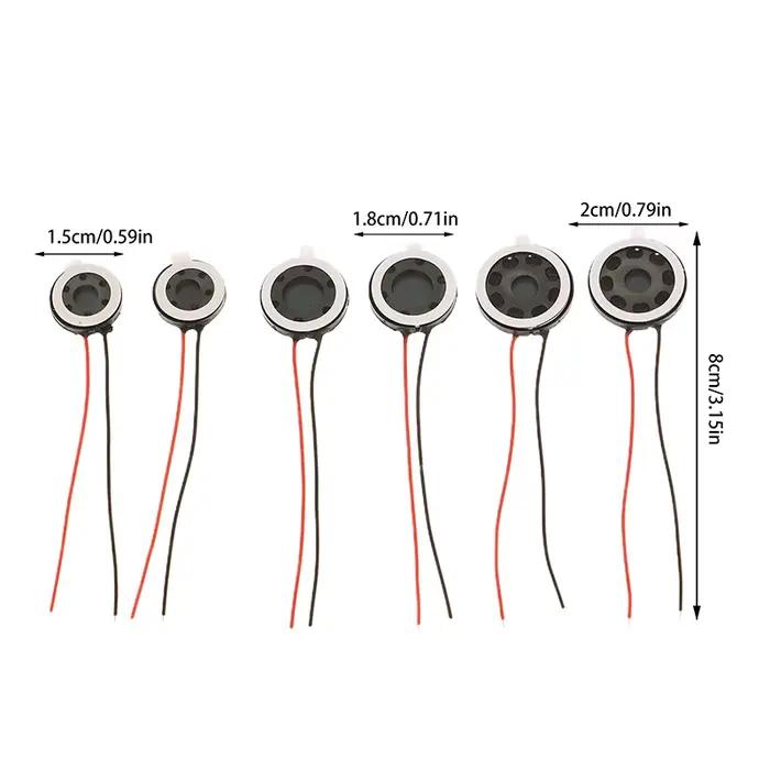 Nouvelle Offre : Lot de 2 Haut-parleurs Ronds 8 Ohm 1W – 8ohm 15MM/18MM/20MM – Petits