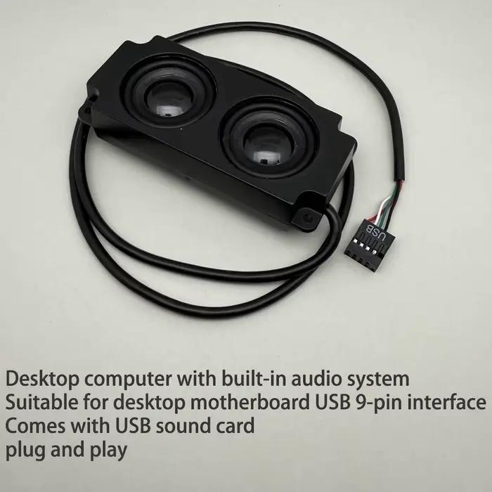 Haut-parleur double canal 10045 avec connecteur USB 9 broches pour ordinateur