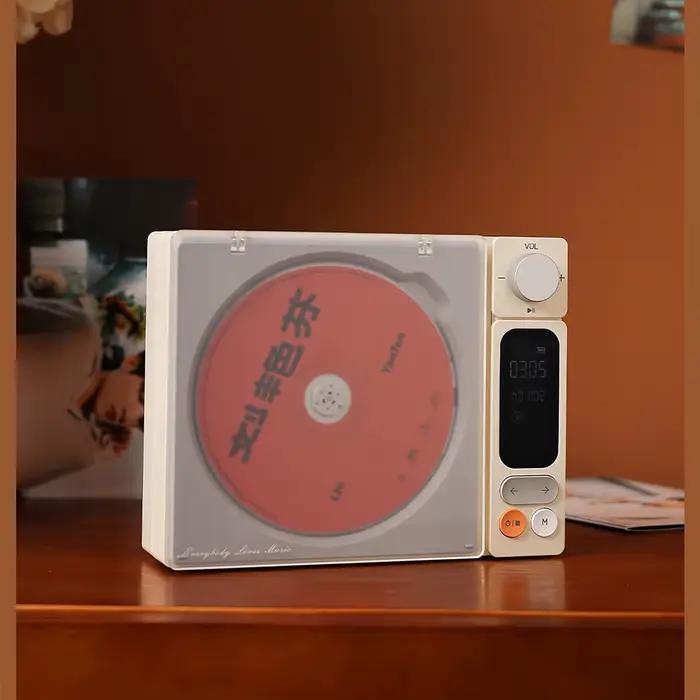 Lecteur CD Bluetooth 5.0 Haut-parleur Intégré Polyvalent Compatible CD MP3 WMA USB Radio FM pour Usage Domestique Occasions Spéciales