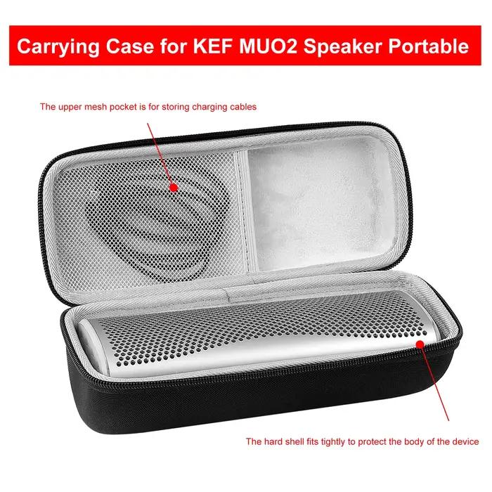 Sac de rangement rigide compatible avec le haut-parleur KEF MUO2, étui de voyage rigide, pochette de transport protectrice avec poignée