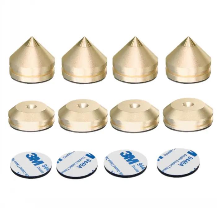Pieds de support d'enceinte en alliage d'aluminium avec pointes coniques
