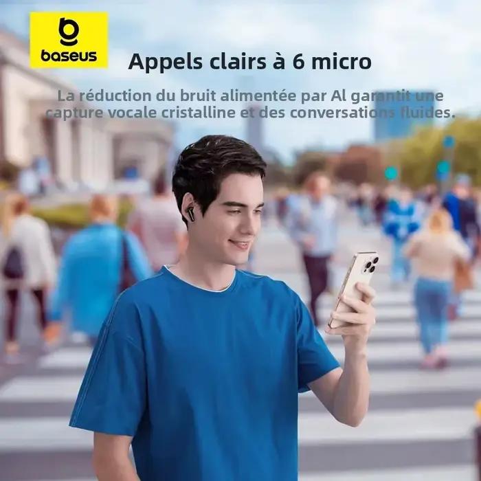 Ecouteurs sans fil Baseus EP10 Pro ANC Bluetooth 6.0 in-ear high-fidelity sound pour homme et femme occasions spéciales et sportives