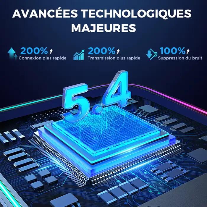 JOYROOM Bluetooth 5.4 AUX adaptateur de voiture double microphones récepteur