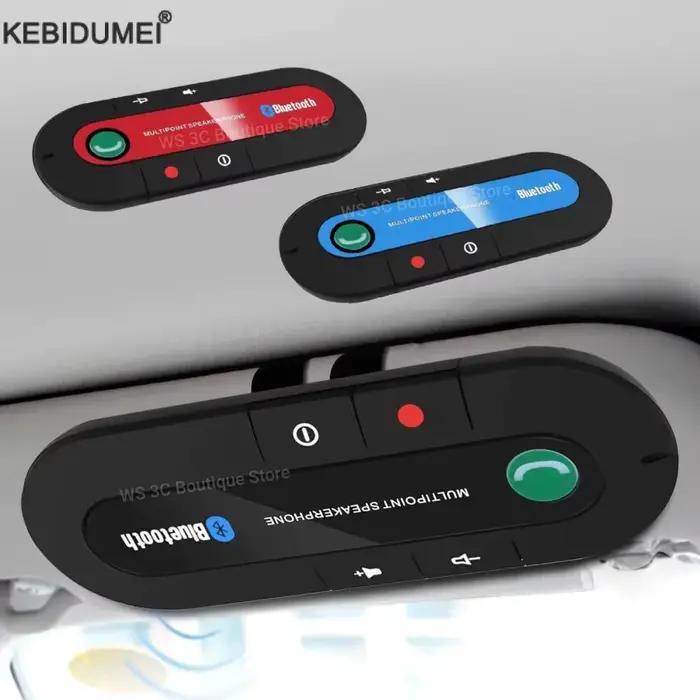 Haut-parleur Bluetooth Clip Pare-Soleil Métal Stéréo Portable avec Support Mains Libres pour Conduire Sécurité Occasions Spéciales