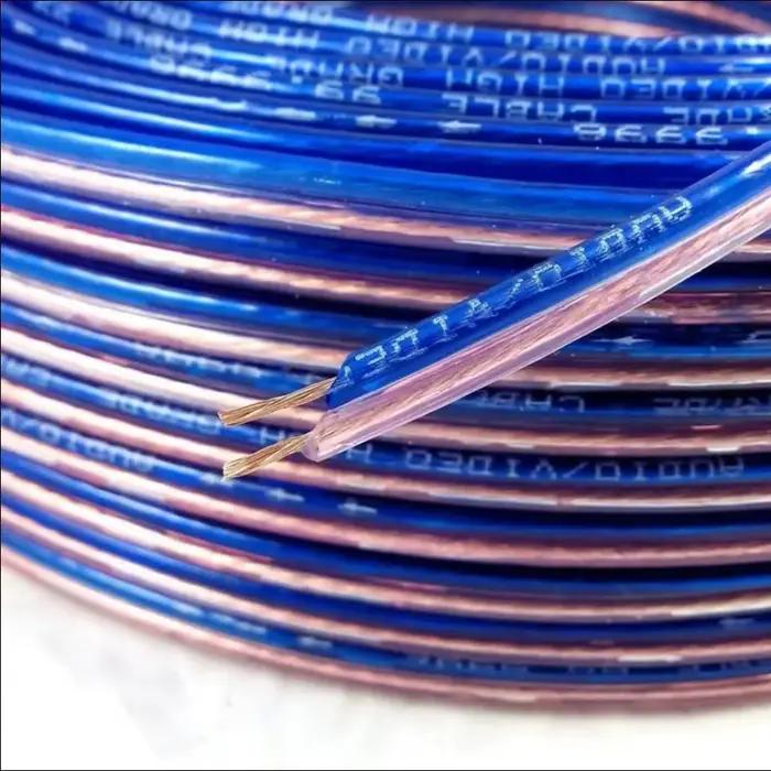 Câble de haut-parleur stéréo à noyau transparent haute qualité 300 fils