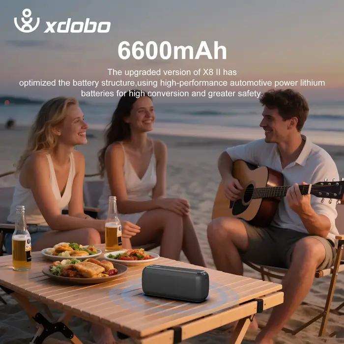 XDOBO X8 60W haut-parleurs extérieurs portables Bluetooth sans fil basse caisson de basses étanche 6600mAh fonction TWS Support TF/AUX