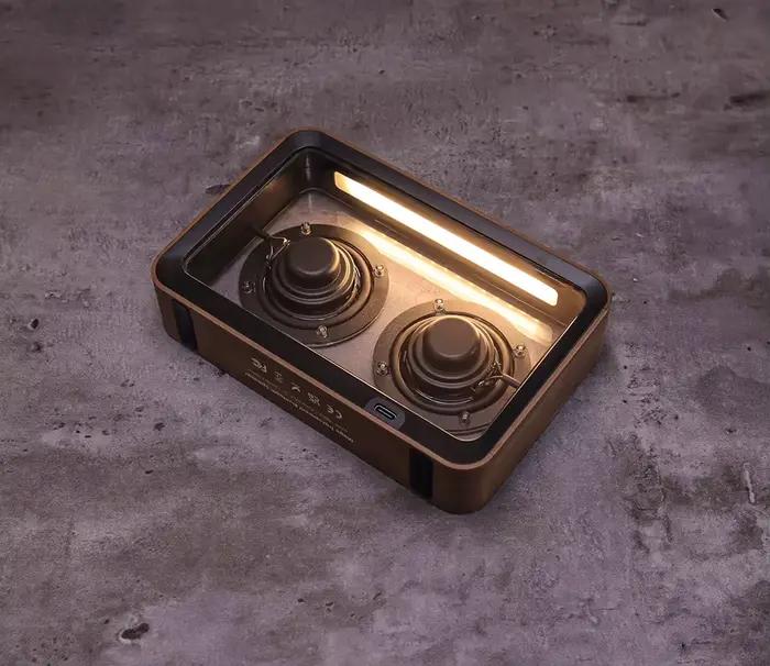 Haut-parleur Bluetooth sans fil lampe de lecture boite à musique klaxon duel stéréo portable qualité sonore hifi occasionnels musiciens soirées familiales et amicales