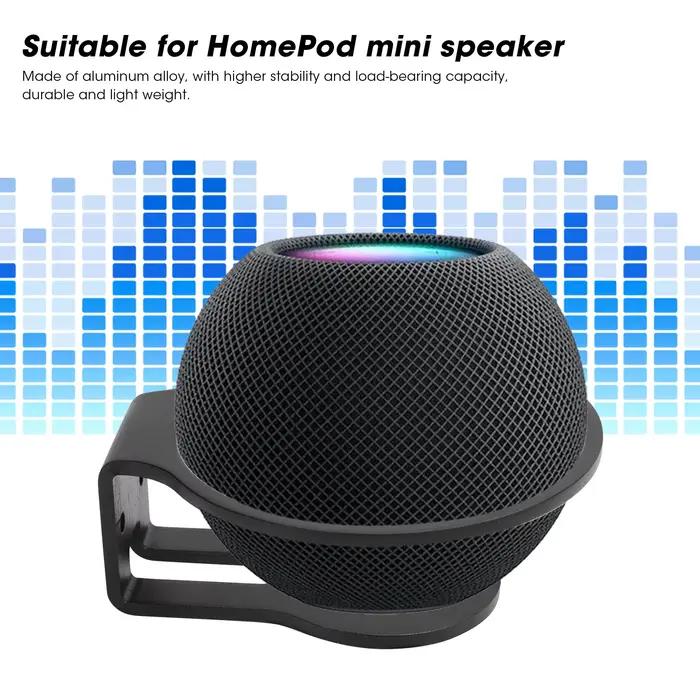 Support mural pour HomePod mini en alliage d'aluminium argent noir pour haut-parleur élégant et pratique pour la maison et les cadeaux d'occasion spéciale