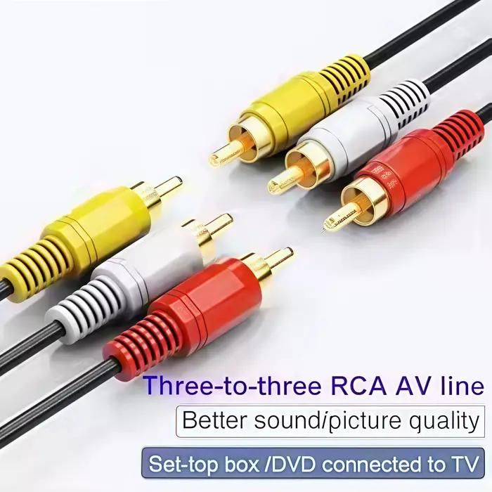 Câble AV composite 3 RCA vers 3 RCA