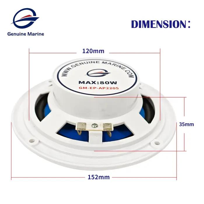 Haut-parleurs étanches de 5.25" blancs Véritable Marine 80W pour bateau, moto nautique, spa et piscine_occasions spéciales