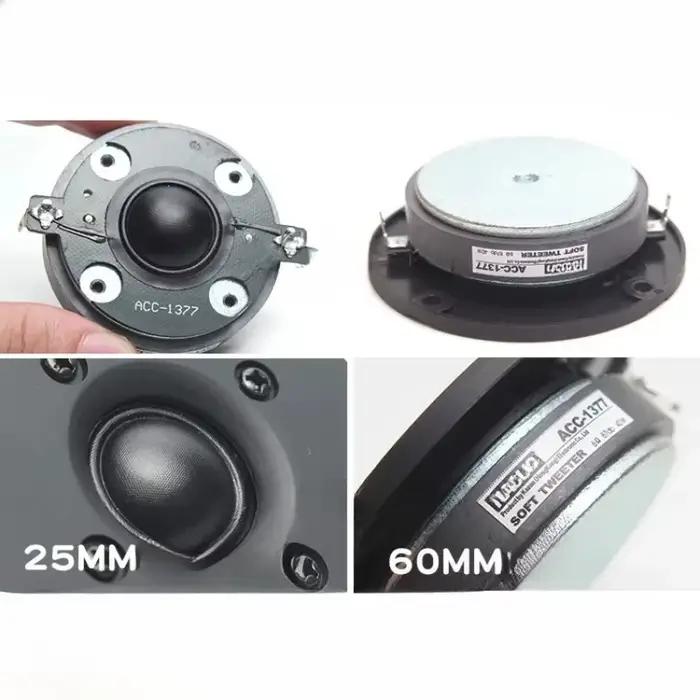 SOTAMIA 1 pièce Haut-parleur Tweeter 3 pouces 6 Ohm 40W à dôme en soie HIFI pour aigus