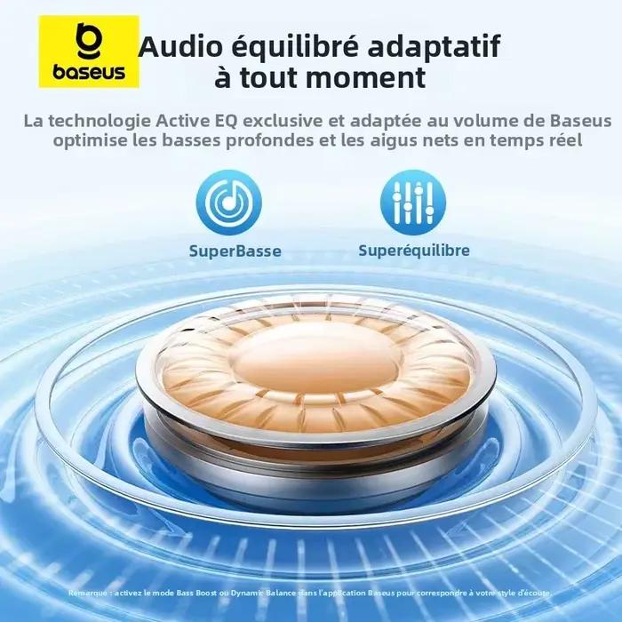 Ecouteurs sans fil Baseus EP10 Pro ANC Bluetooth 6.0 in-ear high-fidelity sound pour homme et femme occasions spéciales et sportives