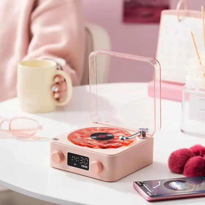 Lecteur de disque vinyle sans fil rétro aide au sommeil haut-parleurs centre de musique bruit blanc W Bluetooth lumière son haut-parleur Surroun M9H9