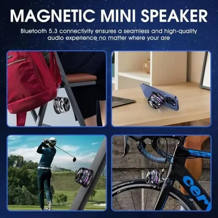 Mini haut-parleur Bluetooth portable avec éclairage RGB et support de téléphone pour iPhone Xiaomi Huawei PC MacBook