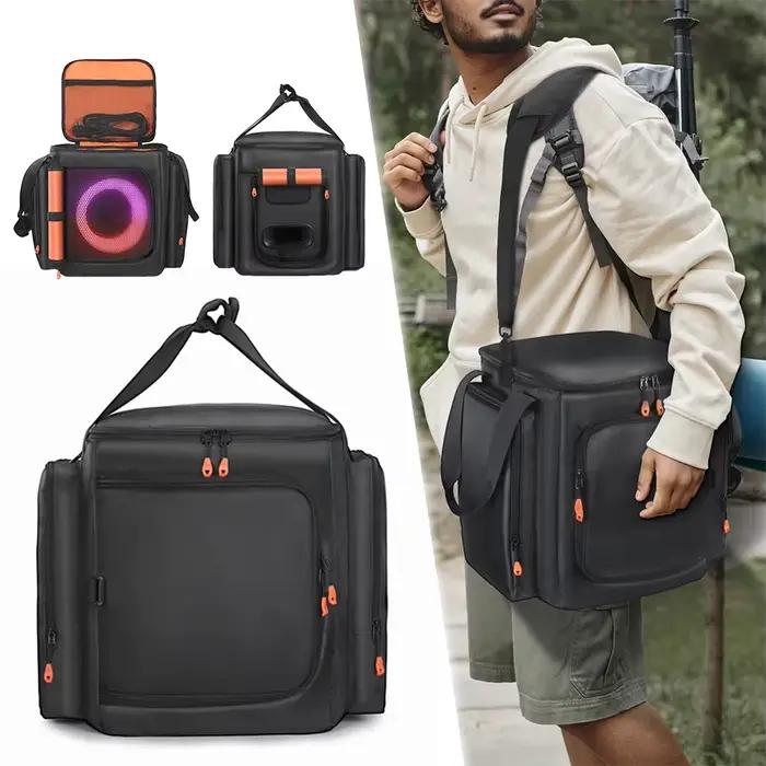 Housse de protection rembourrée en cuir pour haut-parleur JBL Partybox Encore Essential 2 sac de rangement antichoc double face enceinte portable occaions spéciales