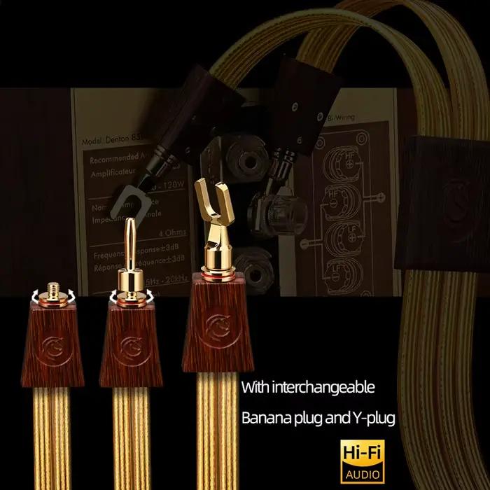 Câble audio haut de gamme pour haut-parleur HiFi