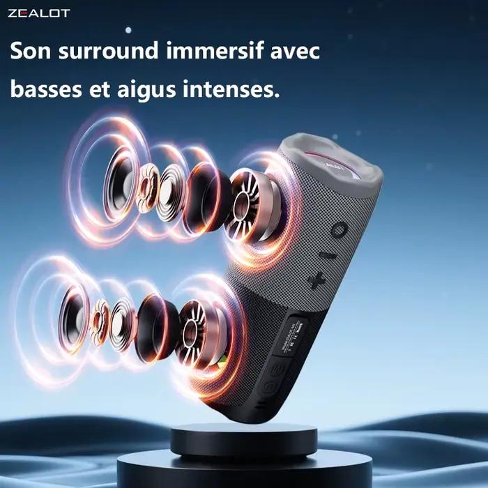 ZEALOT M5 Enceinte Bluetooth magnétique