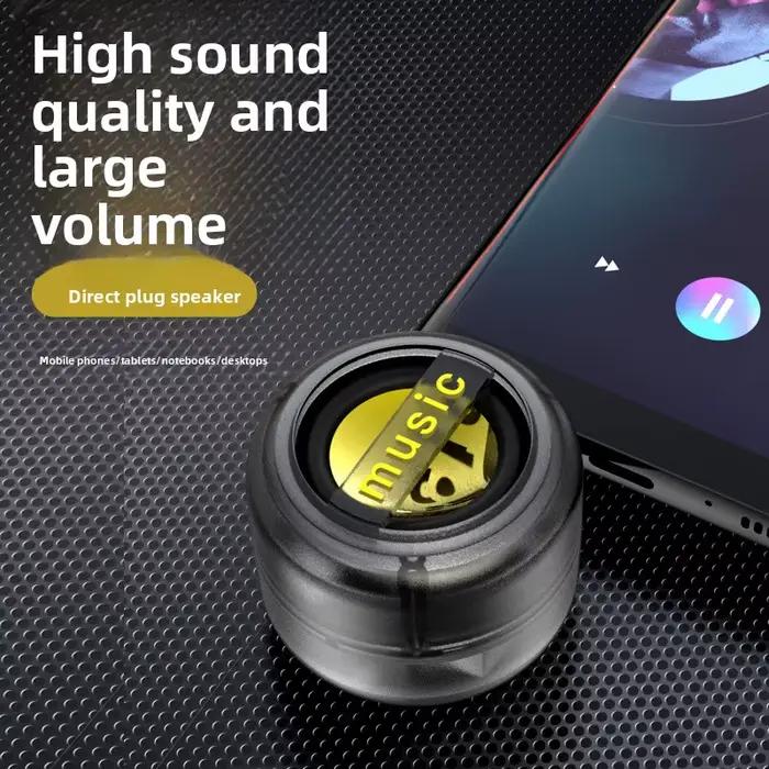 Nouveau 2025 Aux Mini haut-parleur type-c ligne-in amplificateur de son de téléphone Portable grand Volume