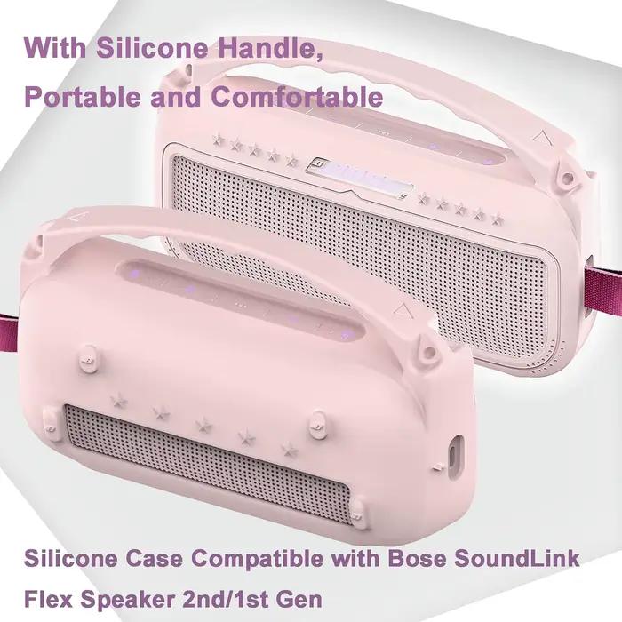 Housse en silicone de 2e génération compatible avec le haut-parleur portable Bose SoundLink Flex 1e/2e génération/Bose
