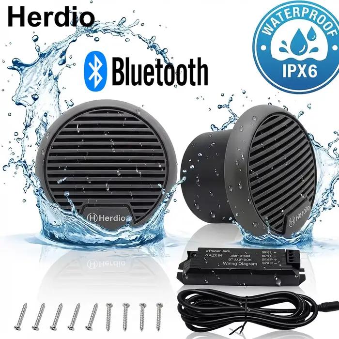 Herdio 160W haut-parleur de salle de bain amplificateur Audio Bluetooth IPX6 étanche