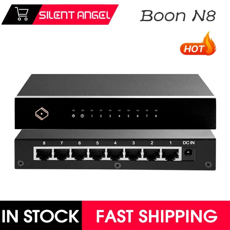 Commutateur réseau silencieux de qualité audio, Angel Bonn N8, HiFi, faible bruit, moins d'interfére