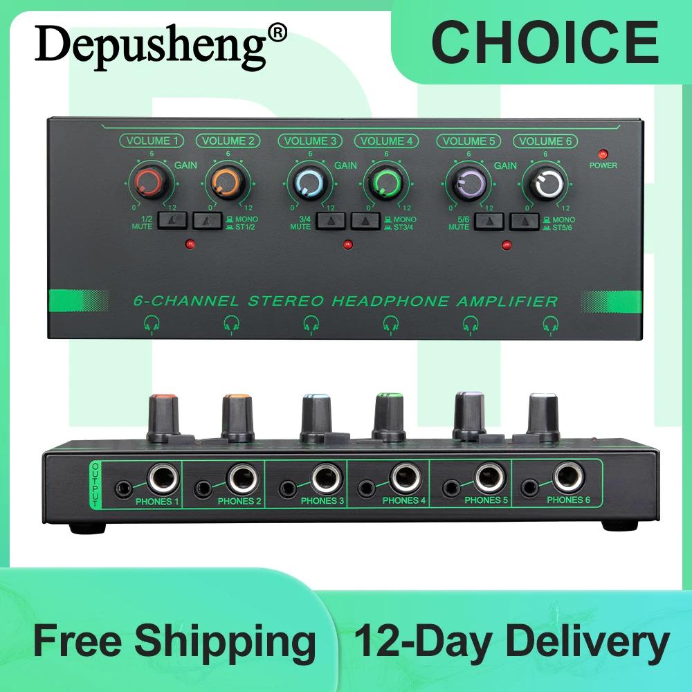 Mini amplificateur de casque Depusheng nouveau amplificateur Audio stéréo Ultra-Compact 4/6 canaux a