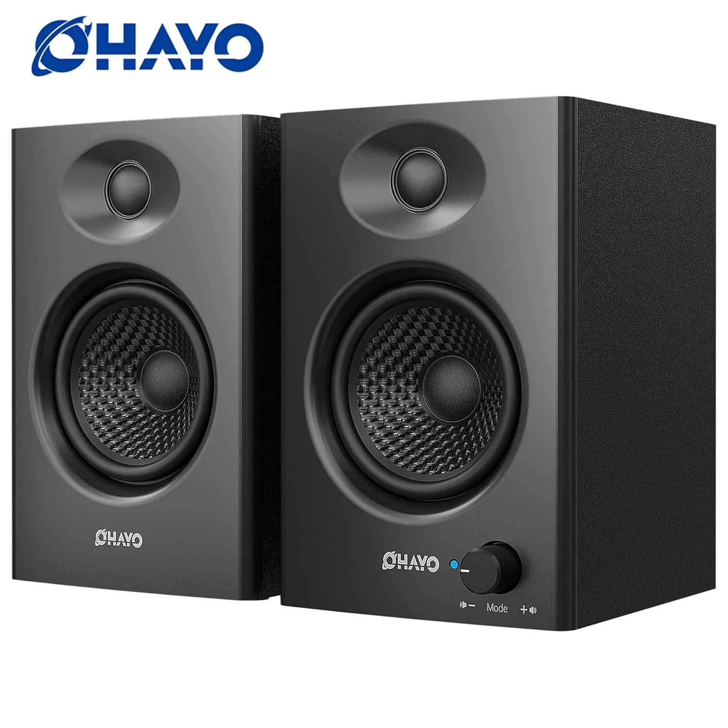 OHAYO Haut-parleurs d'ordinateur 60 W pour jeux de musique, Bluetooth 5.3 actif, haut-parleurs stéré